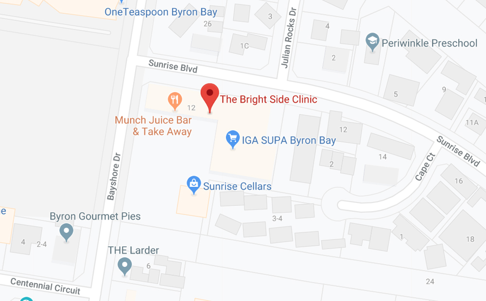 The Bright Side Clinic Byron Bay location